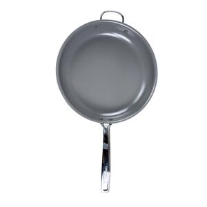 GreenPan Ceramic Non-Stick Frying Pan 12 In Gray Long & Double Handle Kitchen